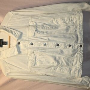 Lane Bryant White Jean Jacket Womens Size 20 (Paula #14)